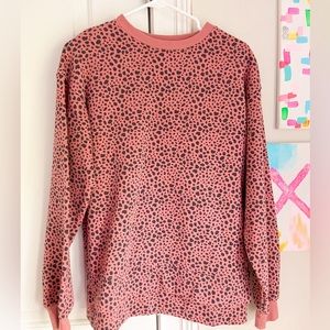 Leopard print crew neck